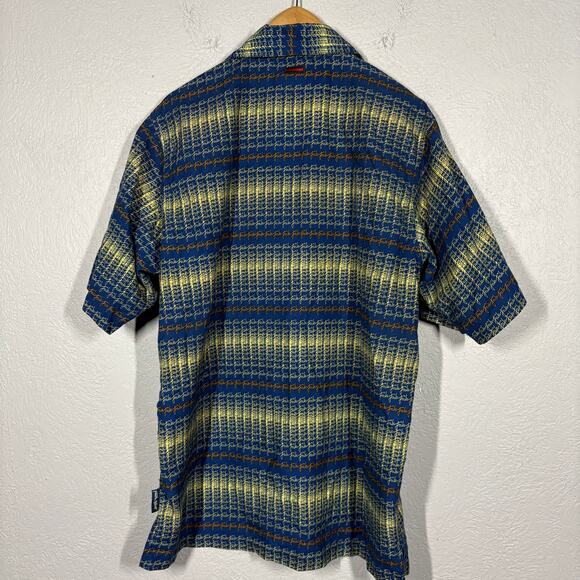 FUBU Button Down Shirt Short Sleeves All Over Print Casual Collar - M - Picture 3 of 5